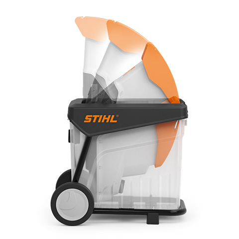 Stihl šakų smulkintuvas su sulenkimo mechanizmu